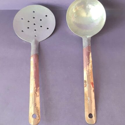 Copper spatula and ladle